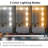 Makeup Vanity With Mirror And  Lights, 3 Lighting Modes, Vanity Desk With Power Outlet, 13 Drawers Vanity Table,  Fold-Up Pane Dressing Table Set-167955024
