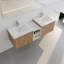 Armoire de salle de bain 60 po avec lavabo, portes à fermeture douce, vaste espace de rangement mural, charnières en acier inoxydable robustes à cuve en résine, tablettes de rangement à fermeture moderne, poignées robustes en métal