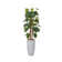80.3'' Artificial Devil's Ivy In A Tall Beige Checkered Planter Perfect For Indoor And Outdoor Use