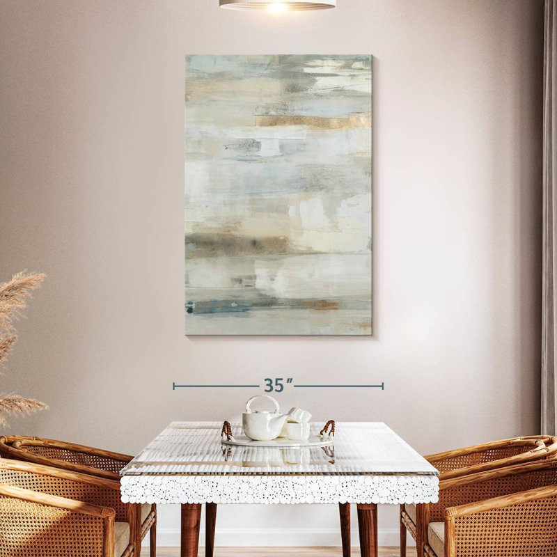 Avery Neutral Horizontal Abstract I, 48" H x 32" W