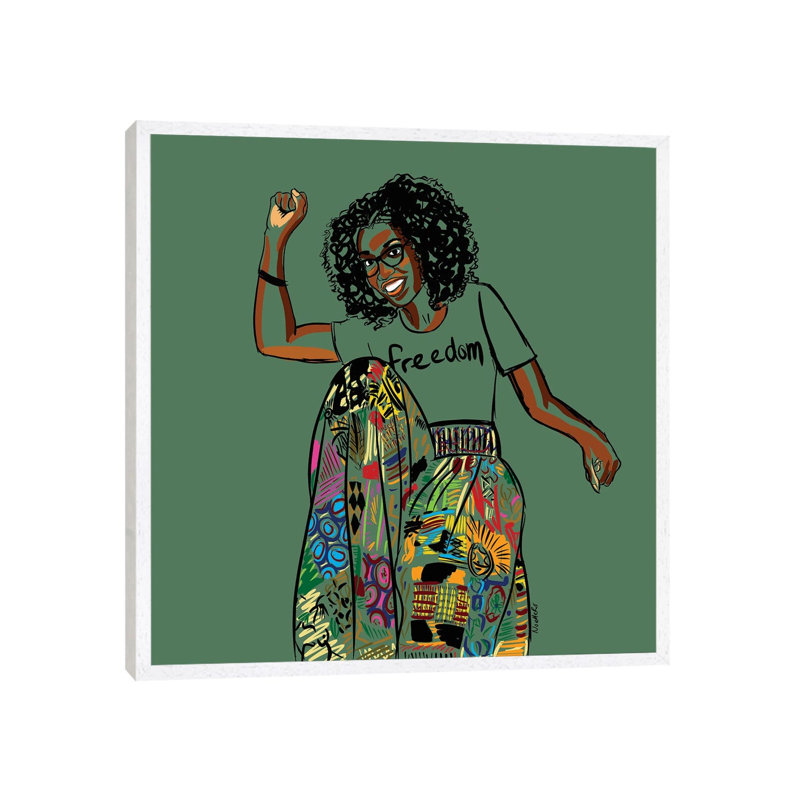 Freedom by NoelleRx - Print on Canvas, 45.72 cm H x 45.72 cm W, White Framed