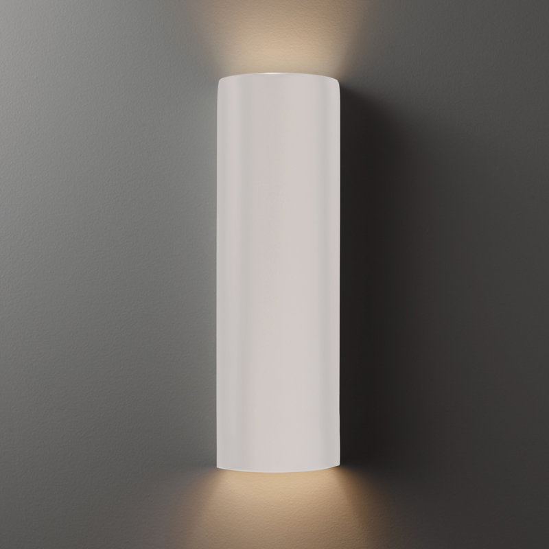 Henry Street Ceramic Flush Mounted Sconce, Gloss White