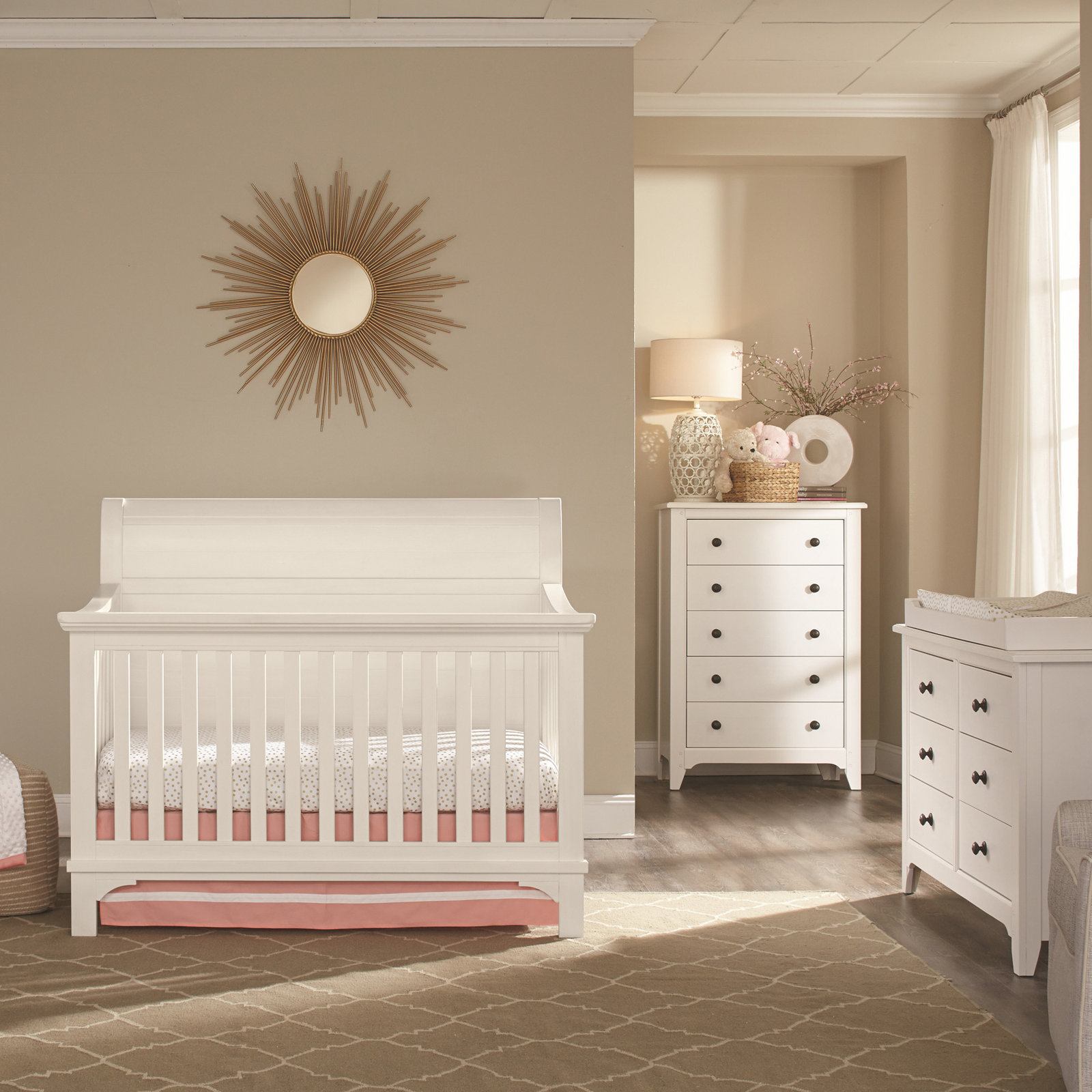 Mabank 3 -in-1 Convertible Crib, Sea Shell White