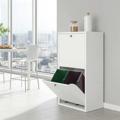 Nicoles Emi 80 Litre Multi-Compartments Trash & Recycling Bin