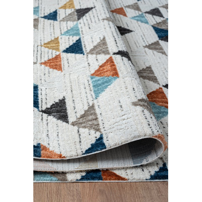 Saiveon Geometric Machine Made 37.4cm X 78.74cm Indoor / Outdoor Area Rug