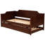 Lit de jour simple avec couchette en cerisier avec couchette, style classique moderne, design, panneaux élégants, bois, lit gigogne pour panneaux de chambre à coucher, construction en bois,