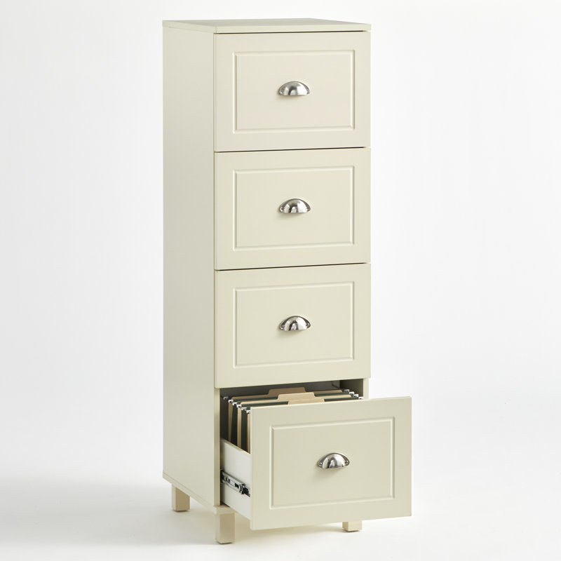 Brodan 15.8'' Wide 4 -Drawer File Cabinet, Antique White