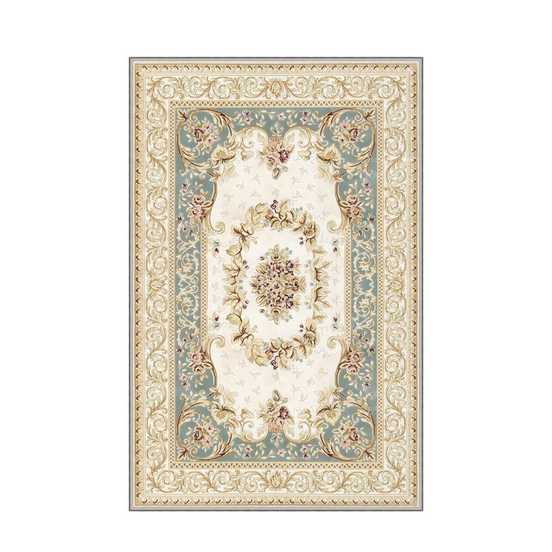 Luxurious Woven Area Rug, 5.9 x 9.2 ft, 100% Polyester, Antibacterial | Non-Slip PVC Felt Dot Underside, 0.3 in Pile Height | Machine Washable, 3D Digital Print, Perfect for Living Room & Bedroom Décor