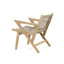 2 chaises d'extérieur transitionnelles - 2 pièces en bois massif et brun avec doublure