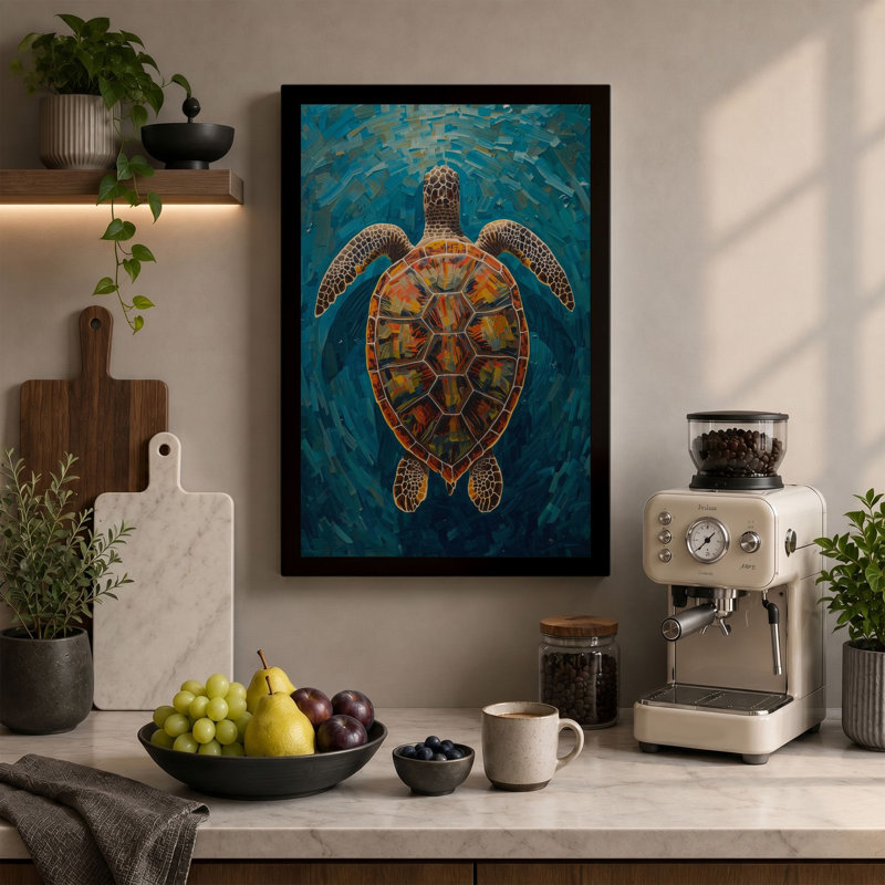 Print, 30x20 - 76.2 x 50.8 cm, Teal Border