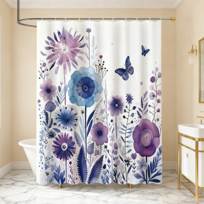 Rideau de douche 1 pièce Floral