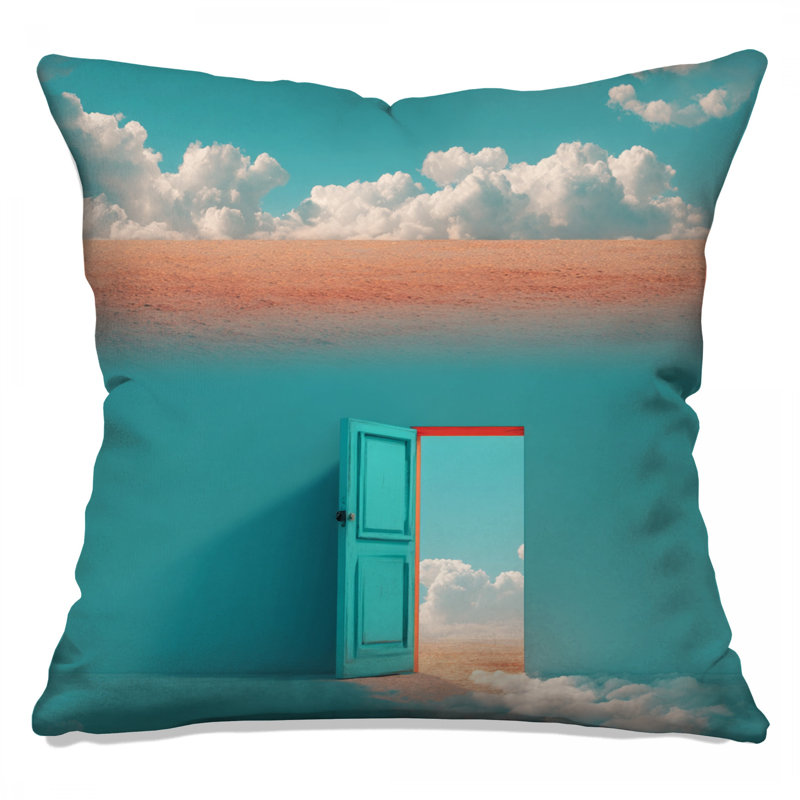 Coussin surréaliste, 18 x 18 inches