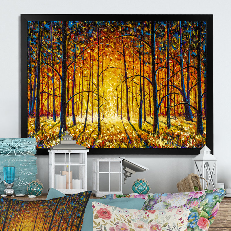 «Path To The Enchanted Forest II», reproduction encadrée sur toile, Cadre noir, H 16 po x l 32 po x P 1 po