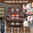 23" Seat Width And High Back Large Size Chenille Power Lift Recliner Chair With 8-Point Vibration Massage And Lumbar Heating, Brown-1996441347