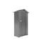 Remise de rangement en fer galvanisé, fonction imperméable, serrure robuste, installation en douceur, convient aux cours de jardin et aux zones de construction, profondeur de 16,92 po, noir, armoire d'extérieur de conception classique, longue
