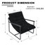 Chaise d'appoint moderne en velours côtelé avec structure en métal-1172803932