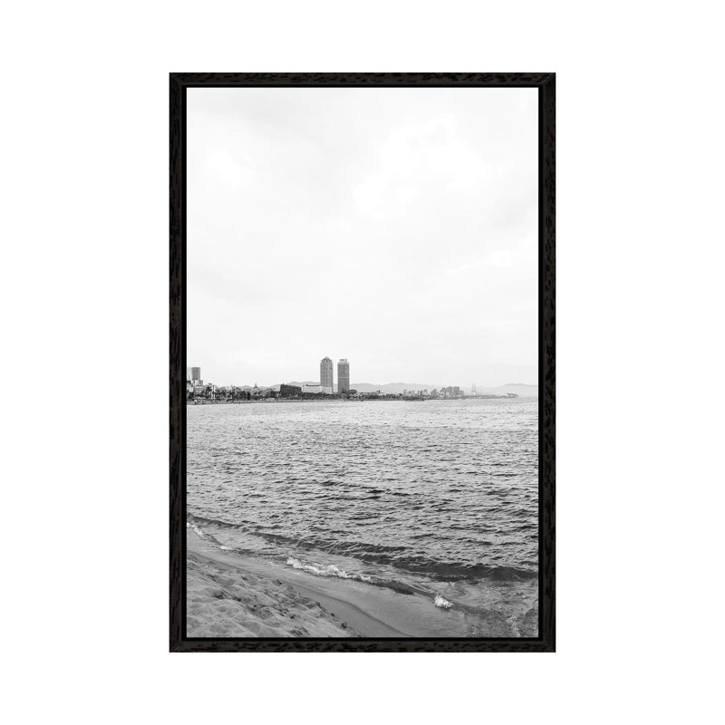 Barcelona Coast II by Bethany Young - Print on Canvas, 66.04cm H x 45.72cm W x 3.81cm D, Black Framed