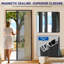 Porte moustiquaire rétractable 32 po x 80 po, cadre en aluminium robuste, filet résistant aux déchirures, conception pliable pour porte d'entrée, patio et balcon, porte moustiquaire anti-parasite, noir-124615987-125368452