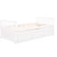 Lit de jour simple blanc avec lit gigogne et tiroirs - Créez une atmosphère de chambre à coucher confortable-117068000