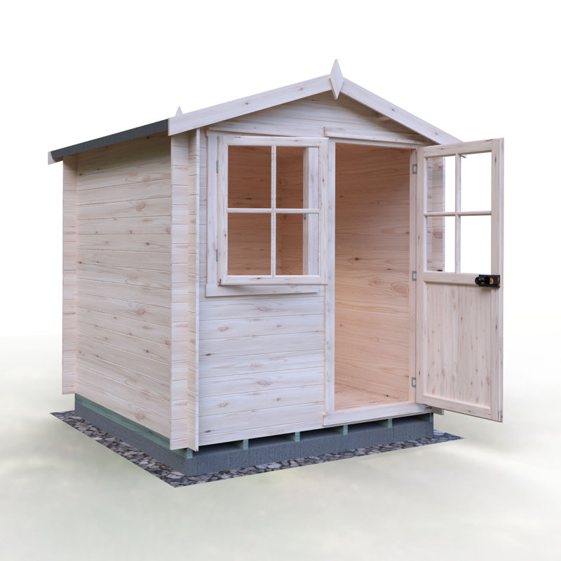 7 x 7 Ft. Tongue & Groove 19 mm Log Cabin, No