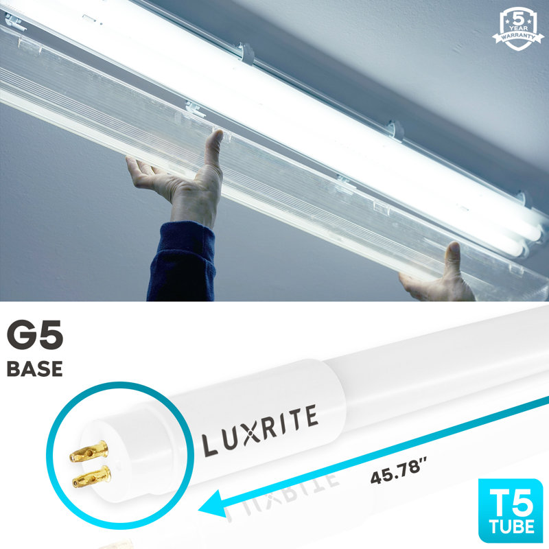 24 W (équivalent à 54 watts) ampoule DEL T5 à intensité non variable, 5000 K