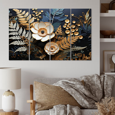 Ferns Copper Elegance I Plants & Flowers Wall Decor on Metal