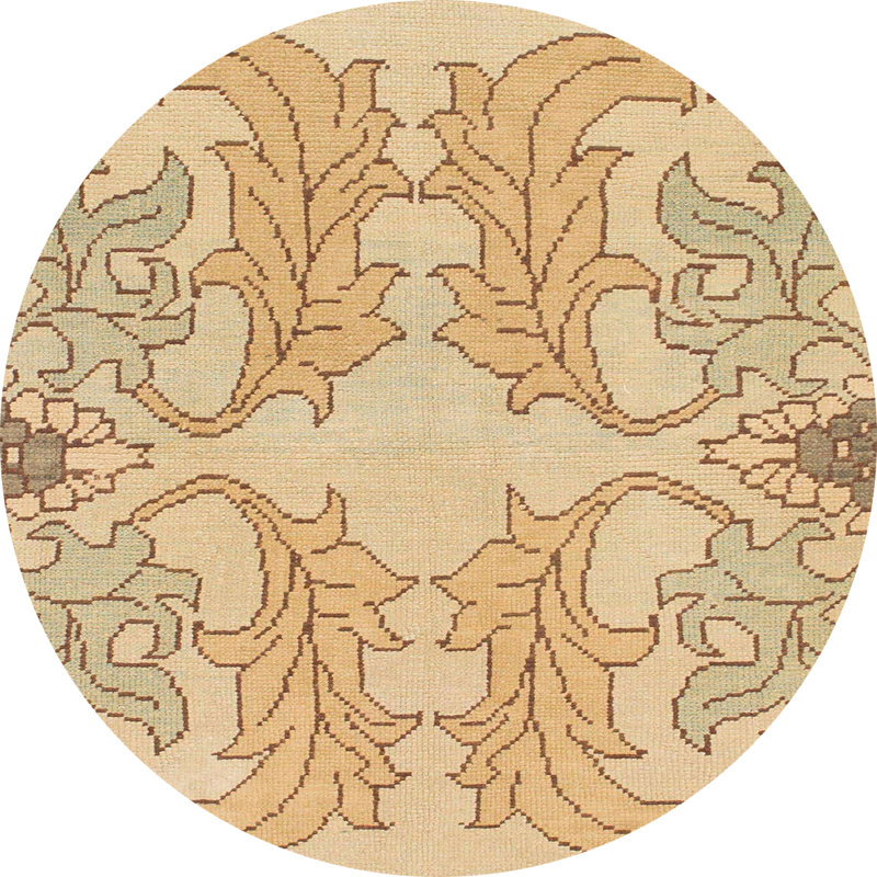 Tapis décoratif multicolore à motif abstrait, Rond 4 pi