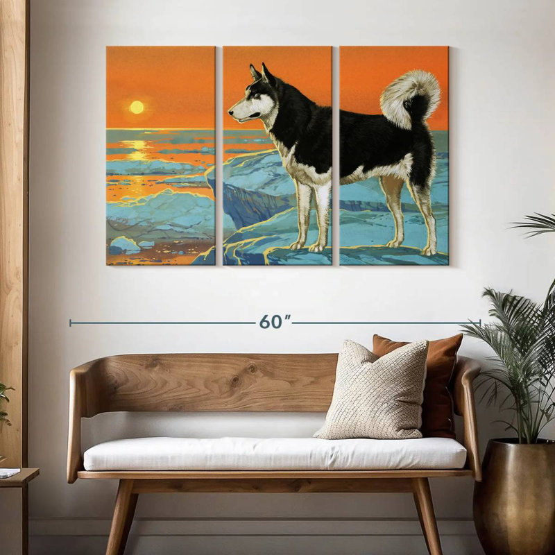 Brampt Husky Dog, 32" H x 50" W