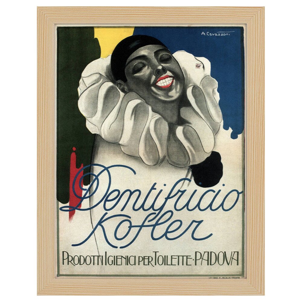 Leinwandbild Vintage Advertising Poster Dentifricio Kofler