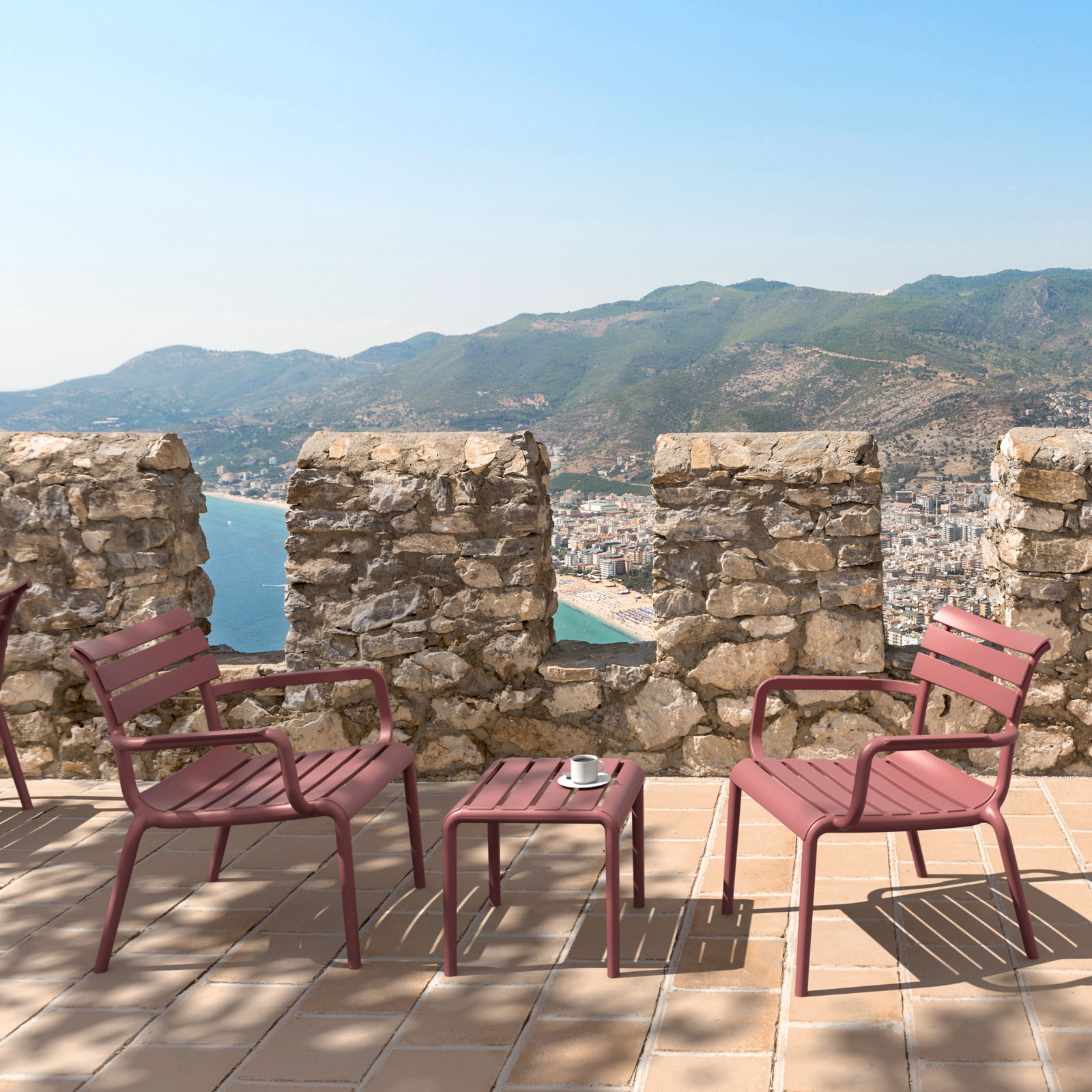 Ruta Patio Lounge Chair, Marsala