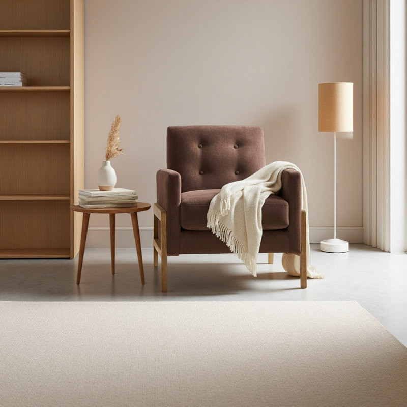 Fauteuil d'appoint capitonné, Espresso