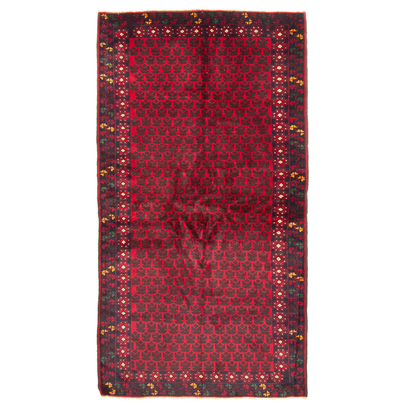Teimani Brown, Red Rug 3'6" x 6'8"