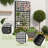  71" Metal Planter Box With Trellis, Raised Garden Bed With Privacy Screen And Drainage Holes, Rust-Proof Galvanized Steel Planter For Climbing Plants, Patio, Balcony & Garden-77532356