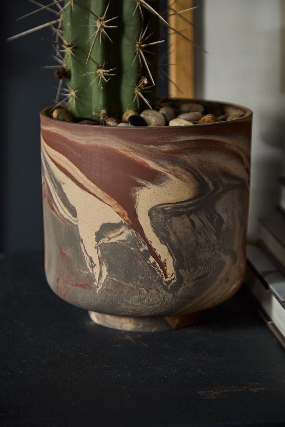 Wilburg 7" Ceramic Pot Planter, 4.25" H x 4" W x 4" D