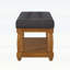 Banc rembourré avec tablette de rangement, repose-pieds capitonné pour entrée de chambre à coucher-131240913
