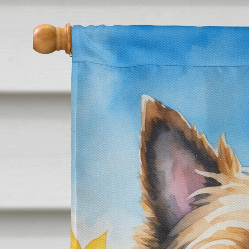 Drapeau de la maison du tournesol Malamute d'Alaska, Cairn terrier