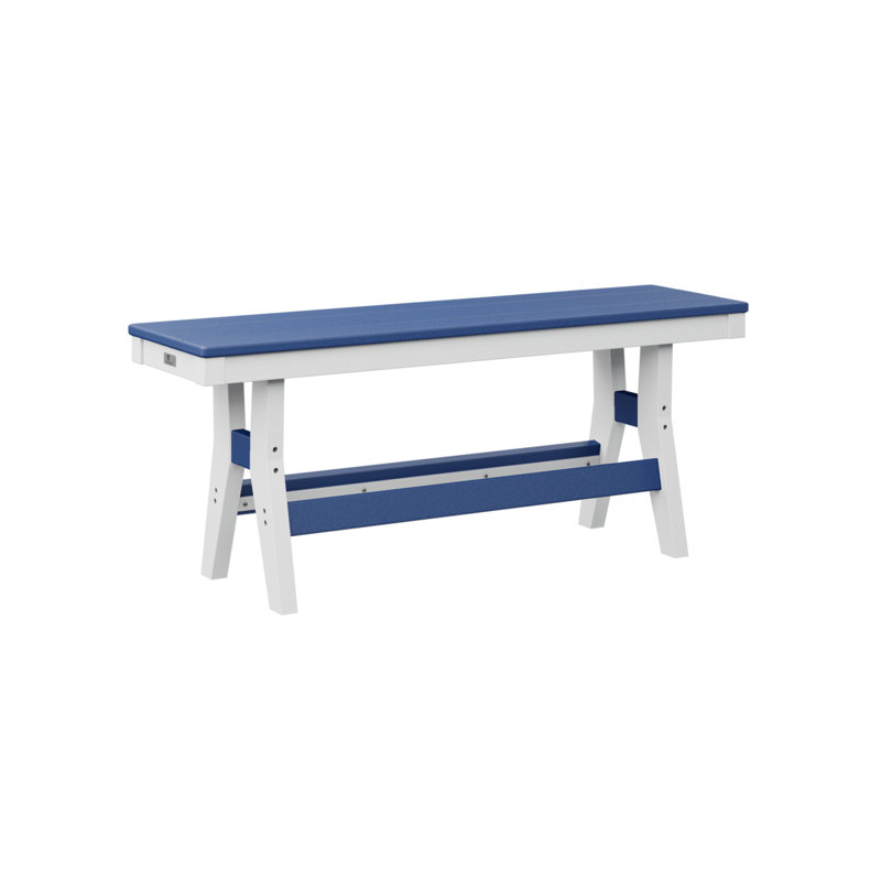 Banc de comptoir de 44 po Berlin, Bleu pacifique / Blanc, H 22,5 po x l 44 po x P 12,5 po