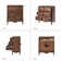 Commode d'appoint en bois massif avec station de charge Archaun
