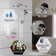 Derengge Shower Head Combo With 8 Inch Shower Head, 5 Function Handheld Showerhead