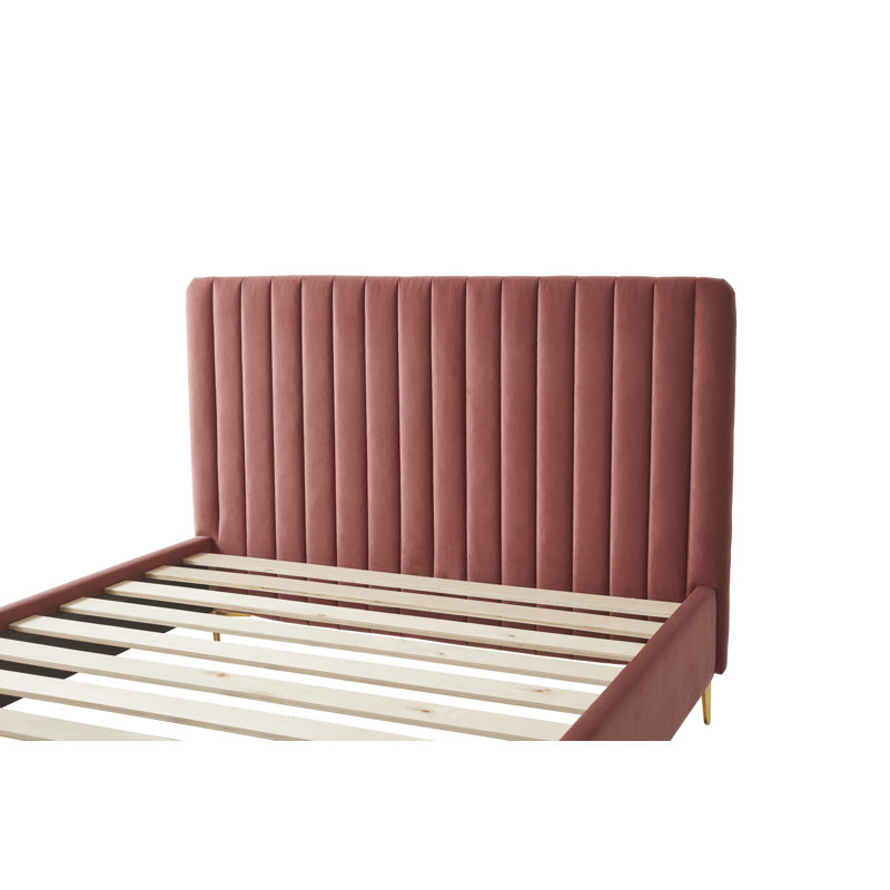 Upholstered Bed, Double (4'6), Blush
