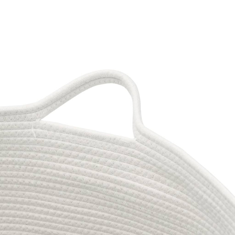 Ahmina Laundry Basket with Handles, Grey/White