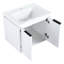 Meuble-lavabo de salle de bain moderne 60 pouces avec étagère de style contemporain