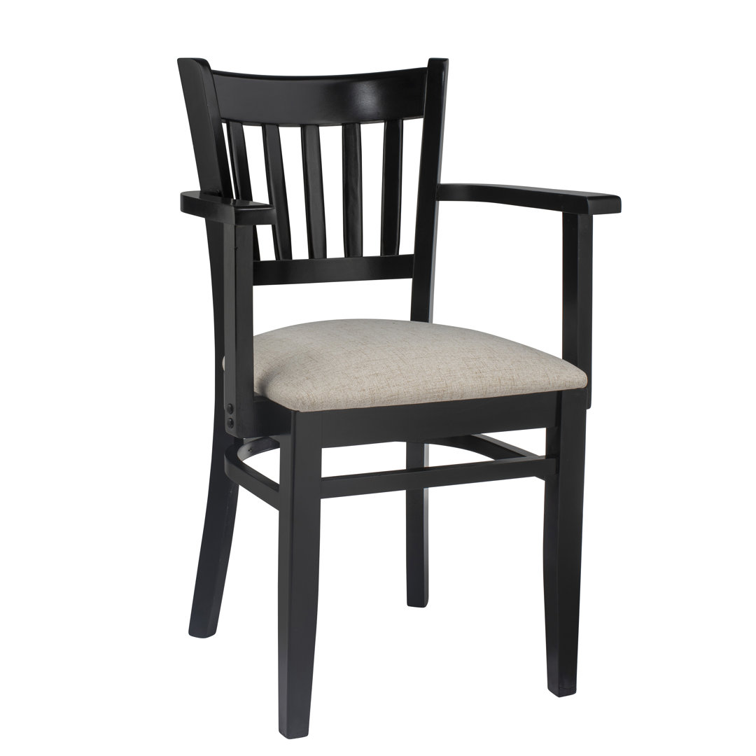 Somerton 18'' H Linen Upholstered Beech Armchair Charlton Home®