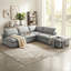 Canapé modulaire rembourré 5 pièces avec repose-pieds Nuccio-131637173