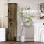 Armoire grise de 69 po de hauteur avec 2 portes et 1 tiroir. Tablettes réglables pour la salle de bain, le salon, le vestibule, le tiroir de grange de rangement, H, tablettes, plancher spacieux et pratique-1894764750
