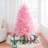 Pink Pre-Lit Artificial Christmas Tree-1588835002