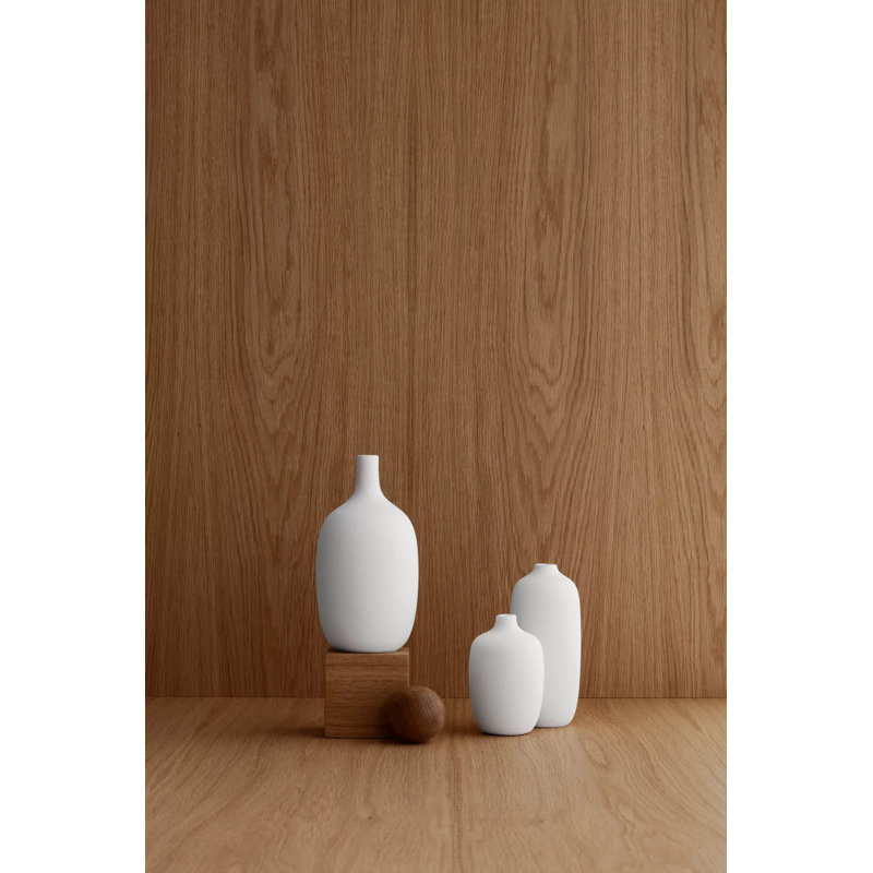 Ceola Ceramic Table Vase, White