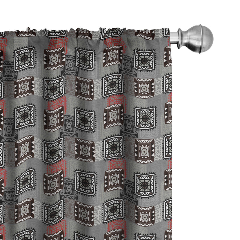 Rideaux 4 panneaux East Urban Home, L 56 po x L 63 po