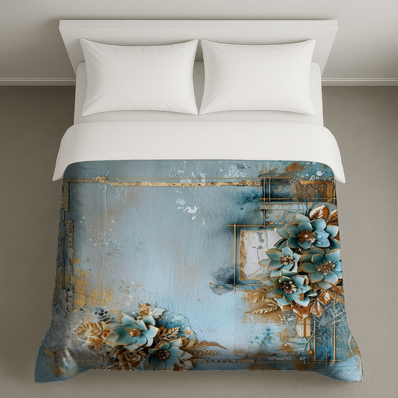 Housse de couette Art Floral Bedding Modern, Très grand lit