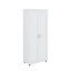 Armoire de rangement surélevée pour salle de bain avec 2 portes, modèle de plancher autoportant avec tablettes réglables intérieures